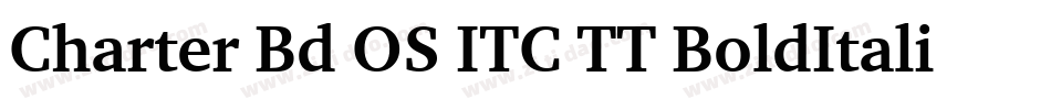 Charter Bd OS ITC TT BoldItalic字体转换
